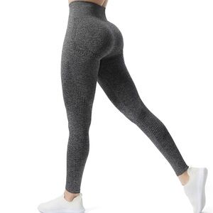High-Waisted Gray Seamless Leggings